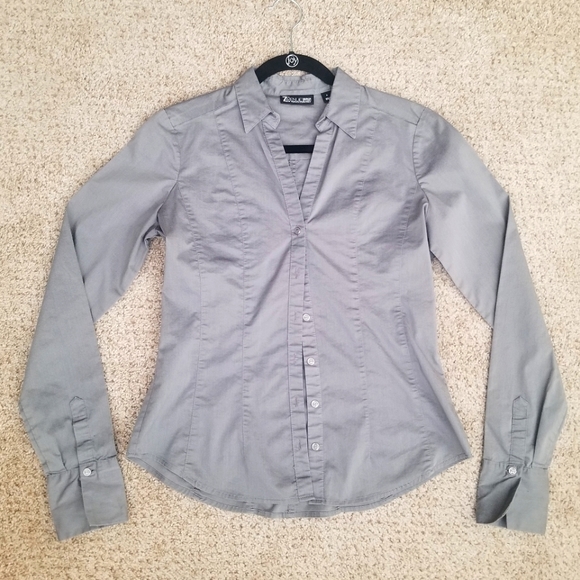New York & Company gray button down - Picture 1 of 3
